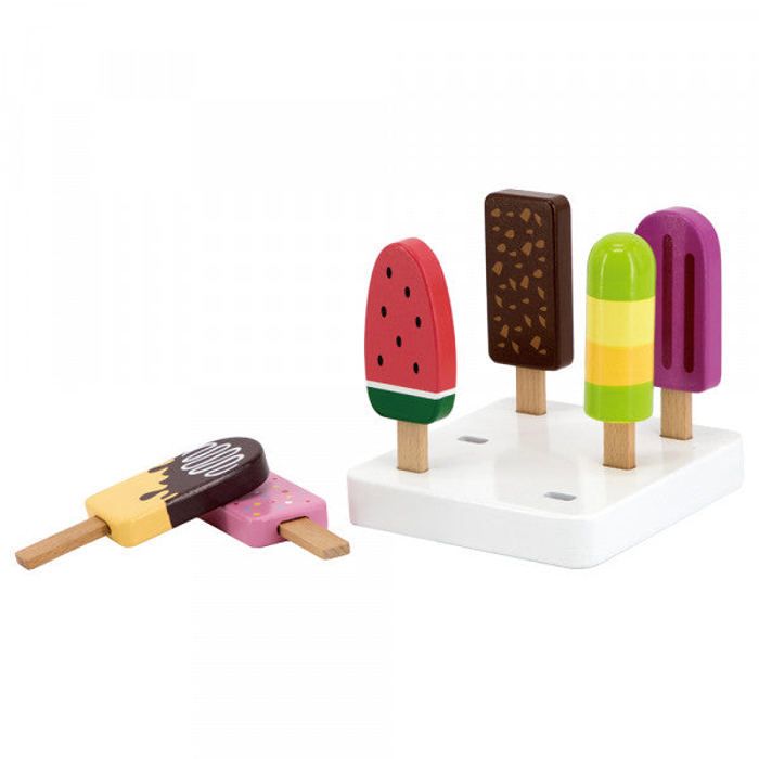 Jouet en bois - VIGA - Ice Pop 6pcs Set - 6 glaces colorées - Non toxique - Éducatif