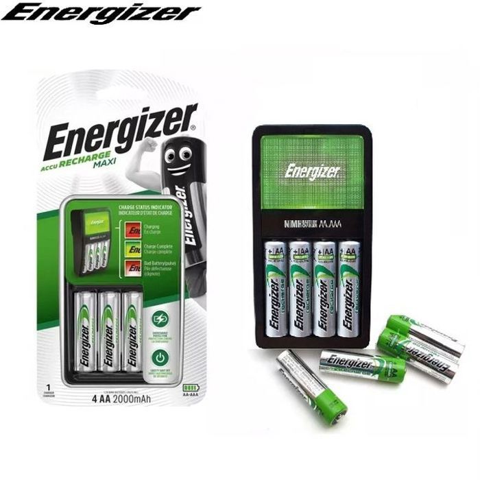 Energizer Chargeur Accu d'origine Maxi pour AA et AAA batterie (4 piles AA, 2000mAh)