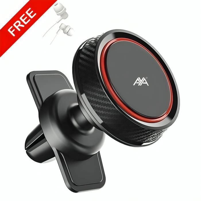 Support de Téléphone magnétique pour Voiture AYA AY-045 + Écouteur Heavy Bass Gratuit