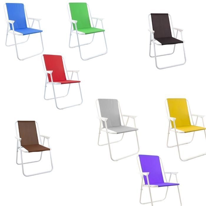 Chaise Fauteuil Pliante Relax Camping Élégant Chaise Pliante Camping Fauteuil tabouret de plage (Couleur aléatoire)