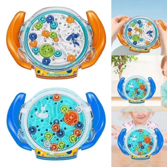 Puzzle 3D amusant, disque et balle d'équilibre, jeu de casse-tête pour stimuler le cerveau et le QI. (Couleur aléatoire)