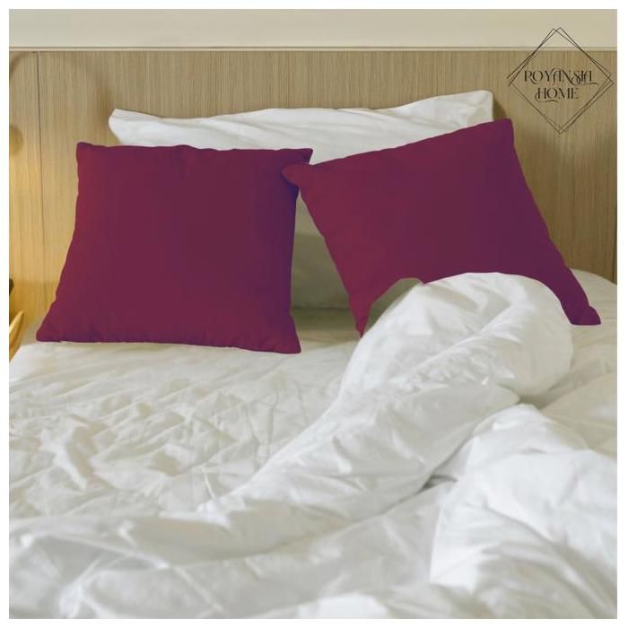 Taie d'oreiller - ROYANSIA HOME - 50x70 cm - Rouge - Douce - Résistante - Élégante