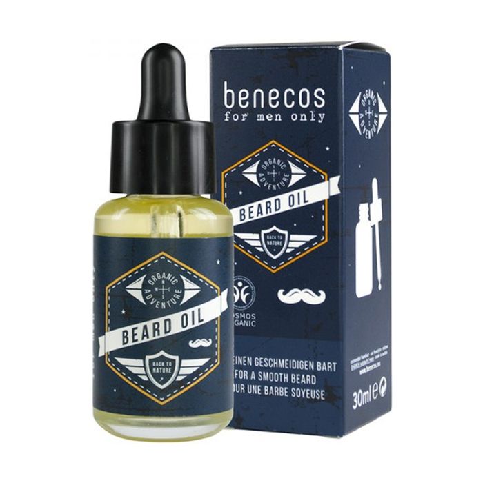 Huile à Barbe - Benecos - 30ml - Vegan - Argan - Amande douce - Tournesol