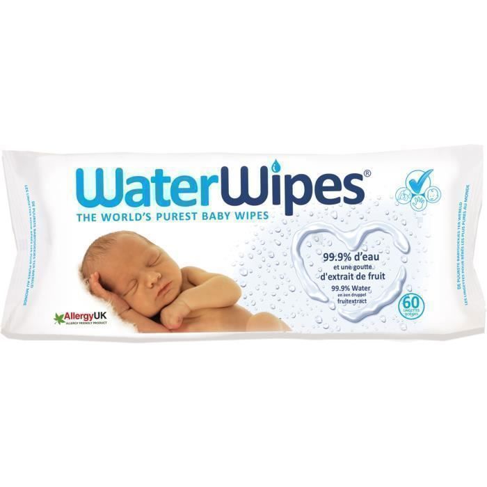 WATERWIPES paquet de 60 lingettes
