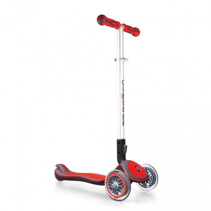 Trottinette - Globber - ELITE - Rouge - 3 roues - Freinage au pied