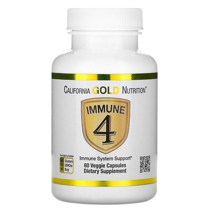 California Gold Nutrition Immune 4 Soutien du système immunitaire - 60 capsules végétariennes