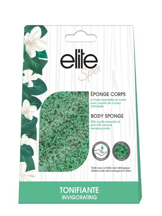 EPONGE CORPS TONIFIANTE HUILE ESS MYRTLE ET POUDRE NOYAU AMANDES- Couleur aléatoire
