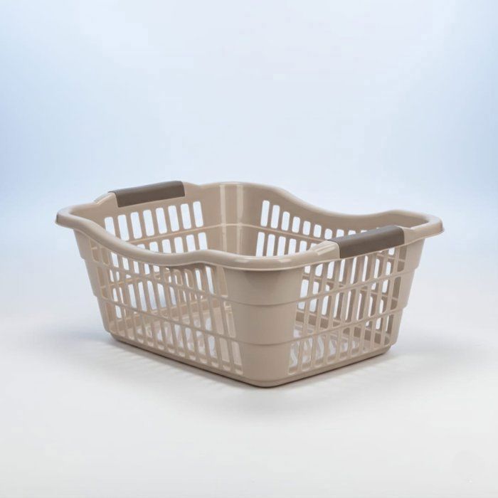 Panier à linge rectangulaire couleur aléatoires rose ou beige-50/36/21