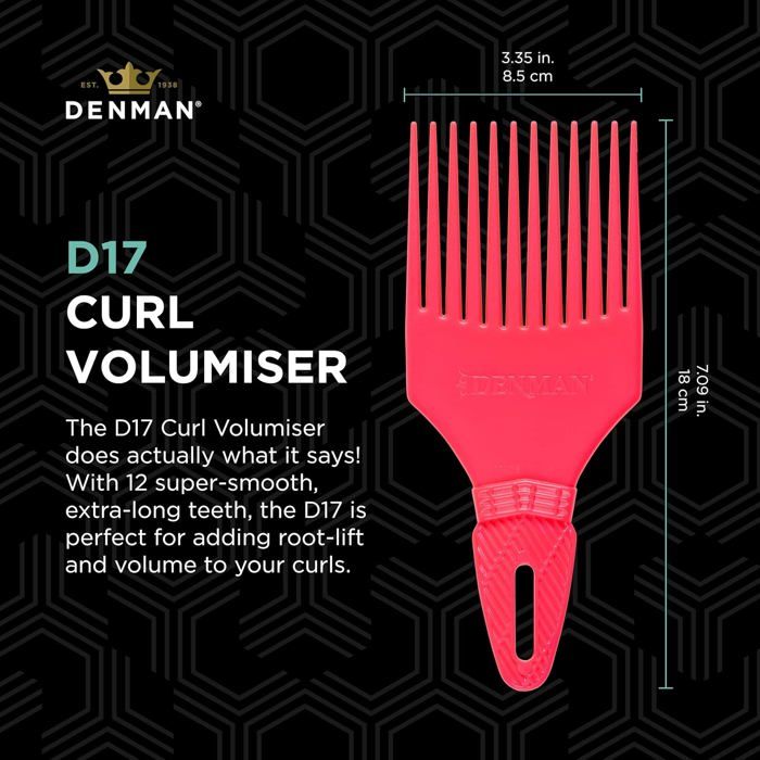 Peigne professionnel - DENMAN - D17 PINK - Antistatique - Réduit les frisottis - Design compact