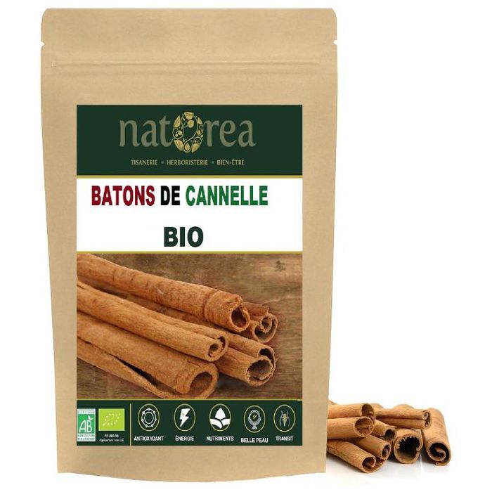 Natorea Bâtons de cannelle pure, délicatement séchée, naturellement sans additifs, végétalienne 250 GRAMS