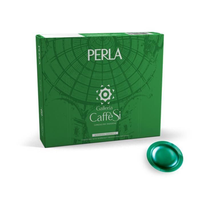 50 FILTRES NESPRESSO DE CAFE PERLA VERT CREMOSO CAFFE SI