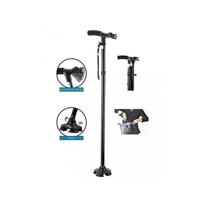 Magic cane pratique - canne pliable avec lumière led pour guider dans l'obscurité