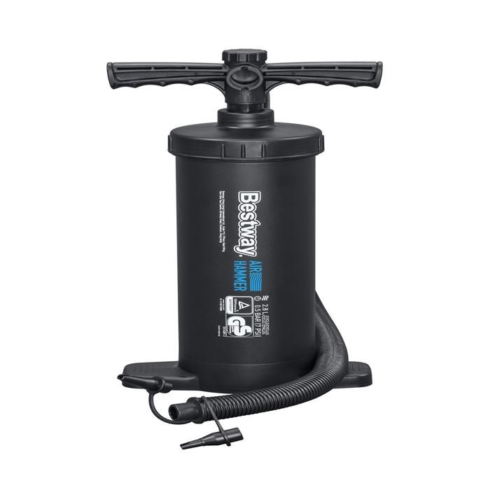 Pompe à air manuelle - Bestway - Air Hammer 2800 - Gonflage rapide - 3 adaptateurs inclus - Mixte