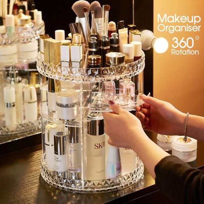 Boîte de Rangement de Cosmétiques Rotative à 360 °,Pratique et esthétique