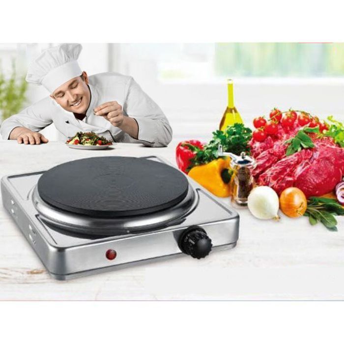Plaque de cuisson électrique luxus 1000w 1 feu gris