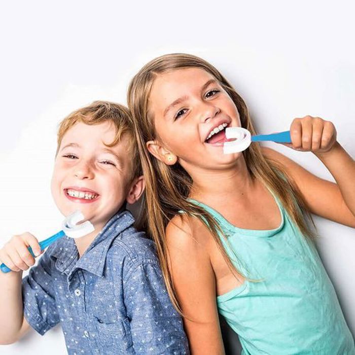 brosse à dents pour enfants forme de U souple à 360 degrés  silicone nettoyant 2-12 ans/.