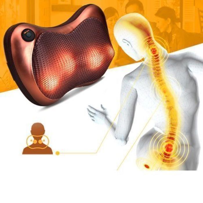 Massage Electric Oreiller Masseur Coussin Voiture Cou Lombaire Pour se Détendre