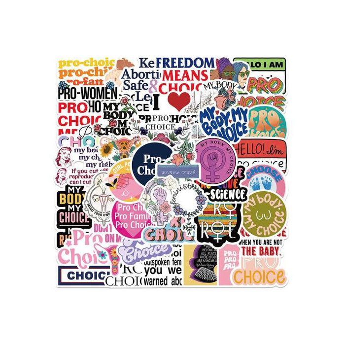 Stickers - Pro-Choice - 52pcs - Multicolore - Décoration murale - Waterproof