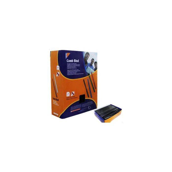 Reliure en plastique 38 mm noir (50 reliures)