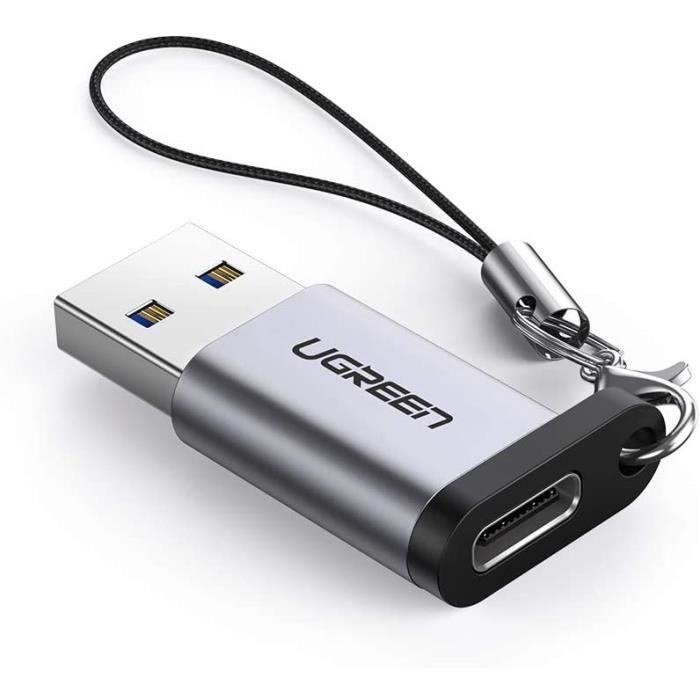 Adaptateur USB C vers USB A - UGREEN - Aluminium - Charge Rapide - Data Sync - 5Gbps
