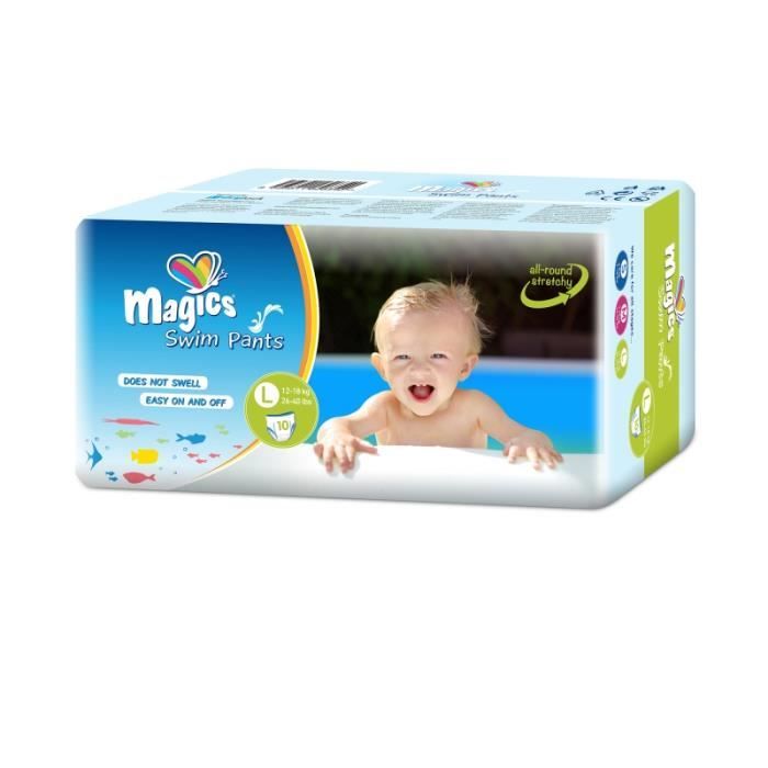 Culottes de bain - taille L 14+kg - sachet de 10 - Magics