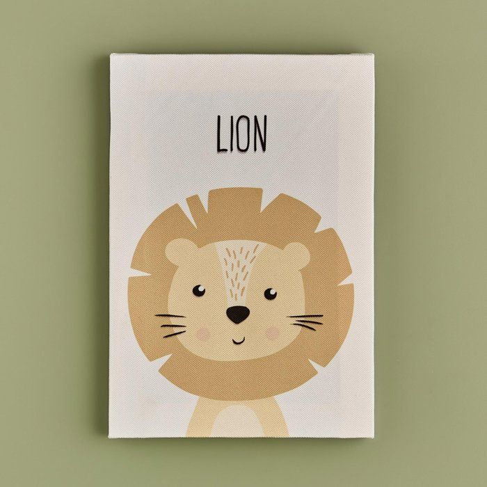 Peinture sur toile Lion blanc (21x30 cm)