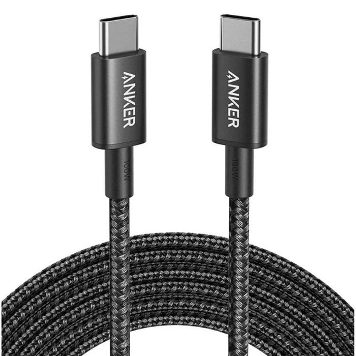 CABLE NYLON USB-C TO USB-C 2.0  3.3FT BLACK ANKER