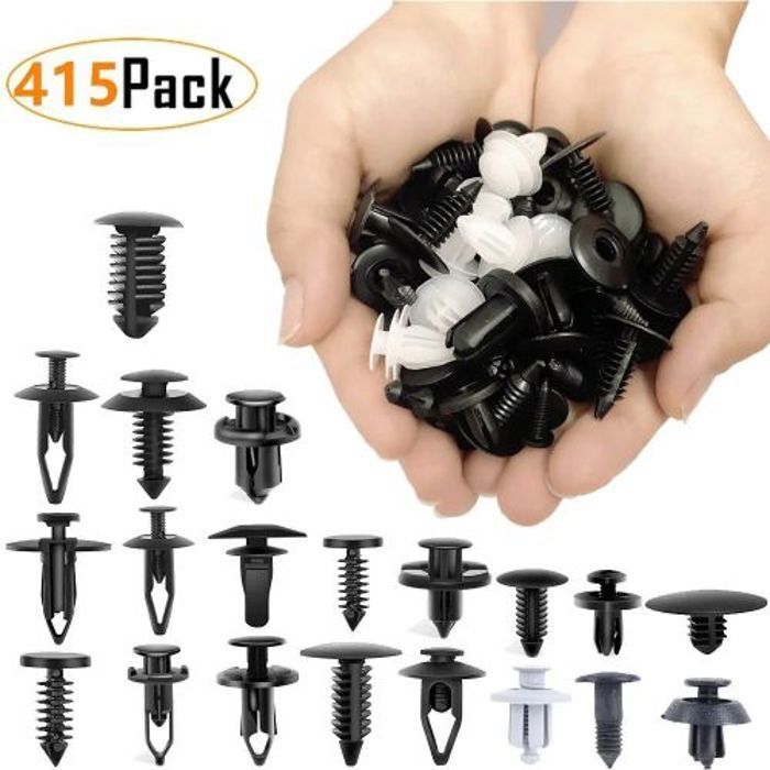 Kit de clips de retenue en plastique automobile,415 pièces
