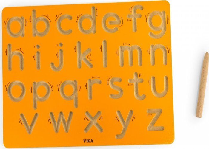 Jouet éducatif - VIGA - Lowercase - Planche à dessin en bois - 2 pièces - À partir de 3 ans