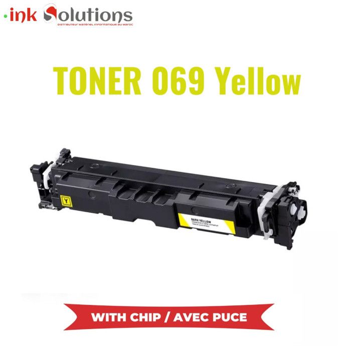 Toner 069 compatible YELLOW pour les imprimantes I-Sensys MF754cdw, MF752cdw, Lbp673cdw