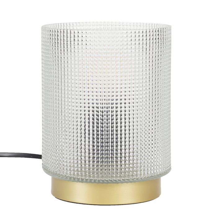 LAMPE A POSER VERRE EMBOSSE BLANC