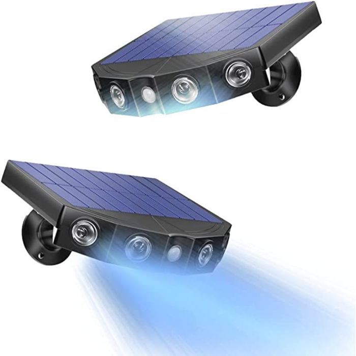 Lampe solaire exterieur, 2 pièces lampe solaire exterieur detecteur de mouvement