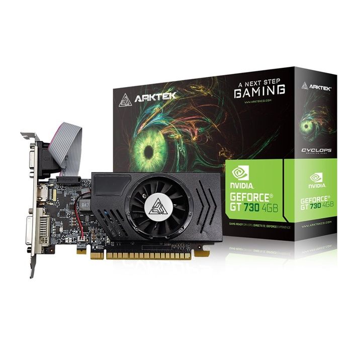 Carte graphique - ARKTEK - NVIDIA GeForce GT730 - 4 Go DDR3 - HDMI/DVI/VGA - 128 bits