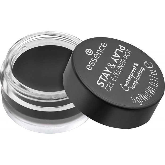 Eye liner - ESSENCE - Stay & Play Gel Eyeliner Pot - 5G - Fini mat - Waterproof - Noir