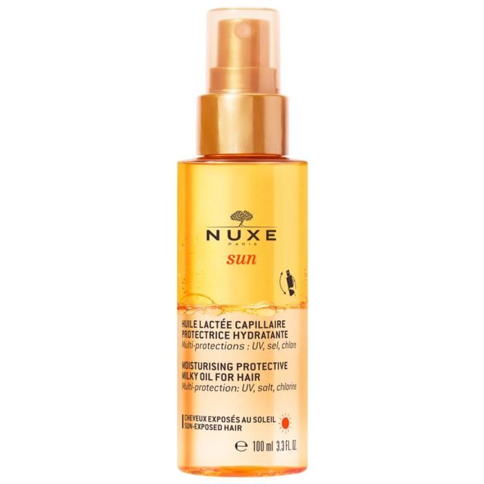 Huile capillaire - Sun-Nuxe - 100 ml - Protectrice - Hydratante - Tous types de cheveux