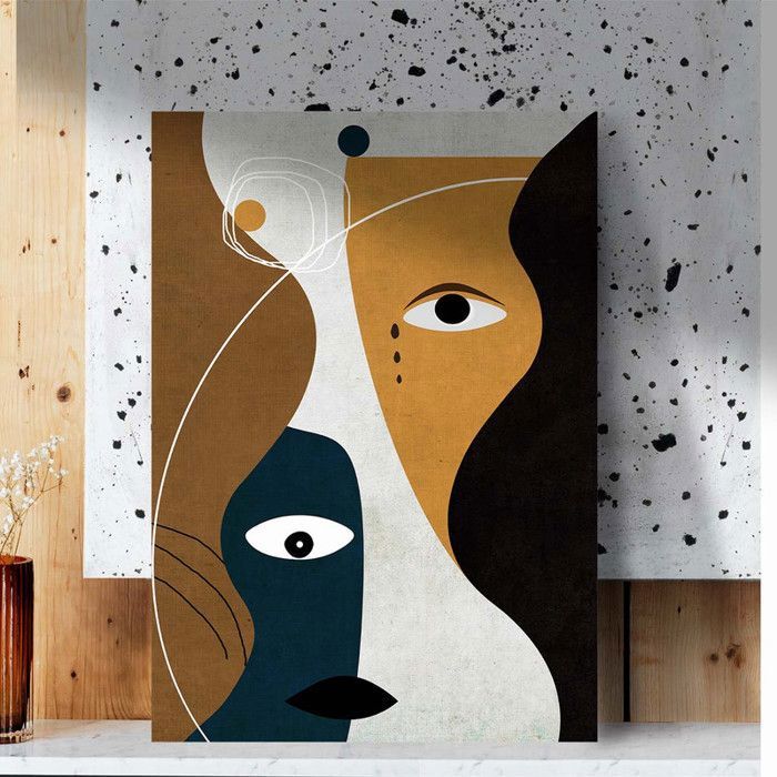 Tableau Décoratif - Confluence Artistique - 80 x 120 cm - Multicolore - Contemporain