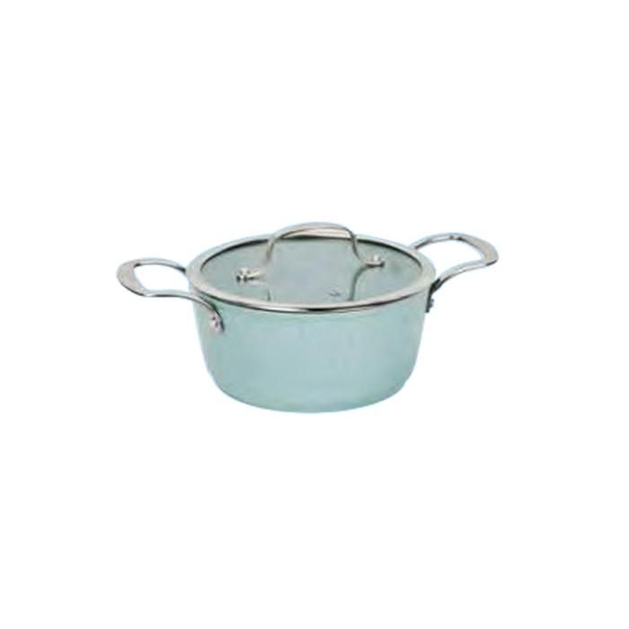 Faitout Aluminium /Ceramique 24Cm Avec Couvercle En Verrre