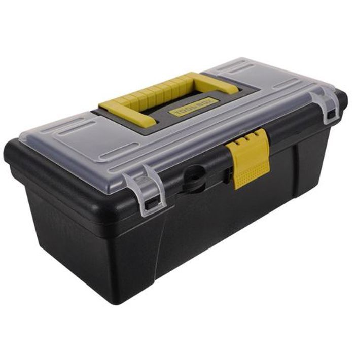 Qlux Boîte à outils et matériels , Boîte de rangement en plastique pour outils avec poignée
