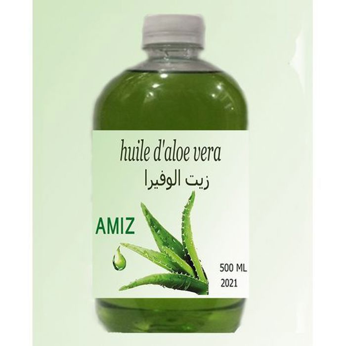 Huile d'Aloe Vera - Amiz - 500mL - Hydratant Corps - Sans Parabène - Tous Types de Peau