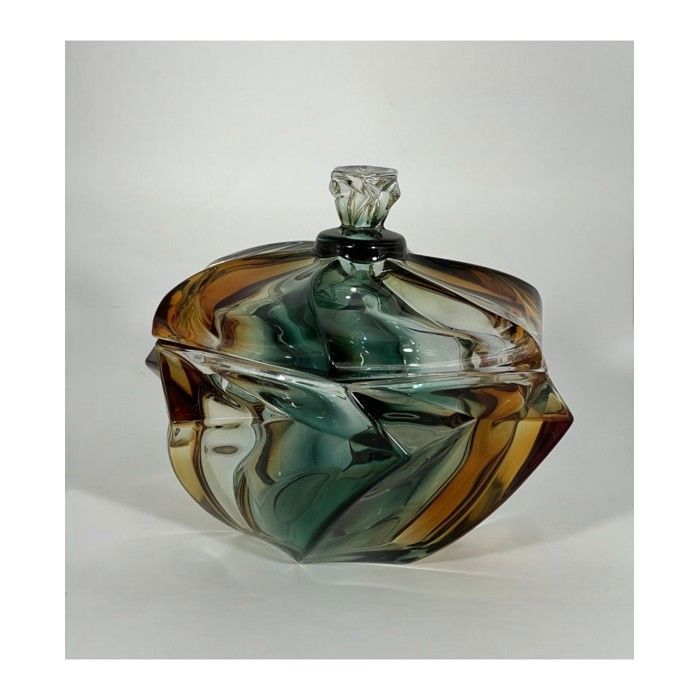 Objet Décoratif - Bonbonnière - Cristal Coloré - 21-1 - Élégance - Chic