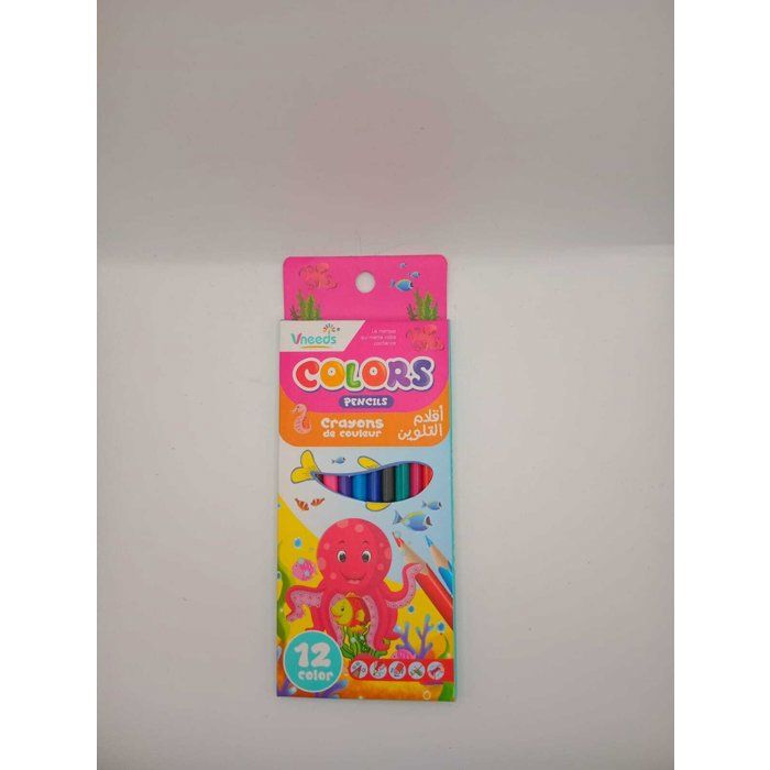 Crayons de couleur (12 couleurs )
