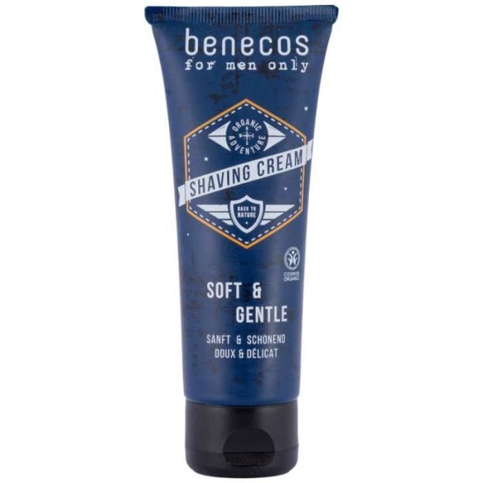 Crème à raser - Benecos - Homme - 75ml - Hypoallergénique - Aloé Vera