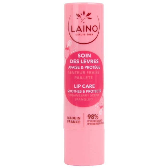 Soin des lèvres - Laino - Fraise - 4g - Hydratant - Répare - Protège