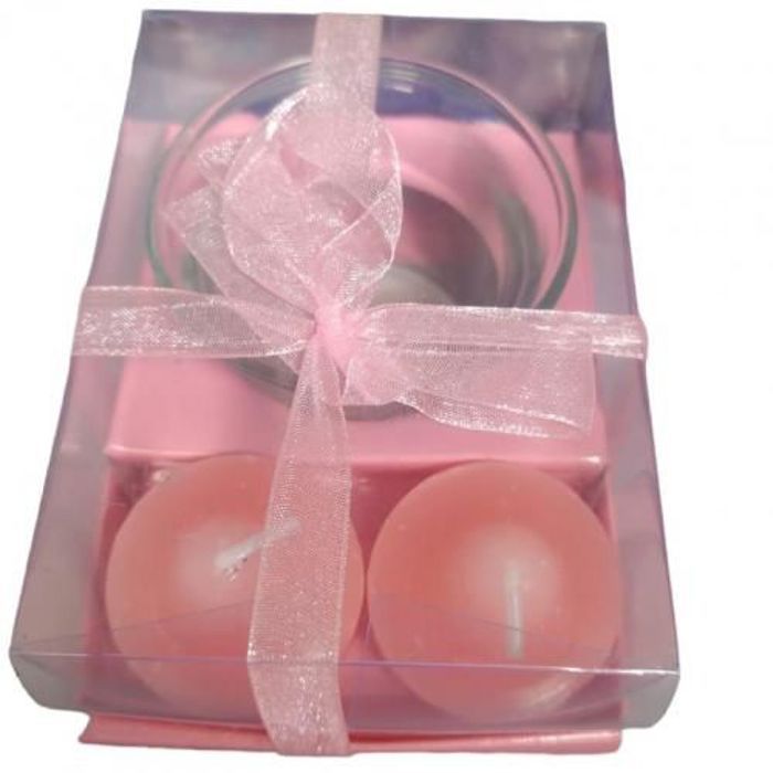 Bougies parfumées - Romantique - 2 pièces - Colorées - Avec coupelle - Sans parabène