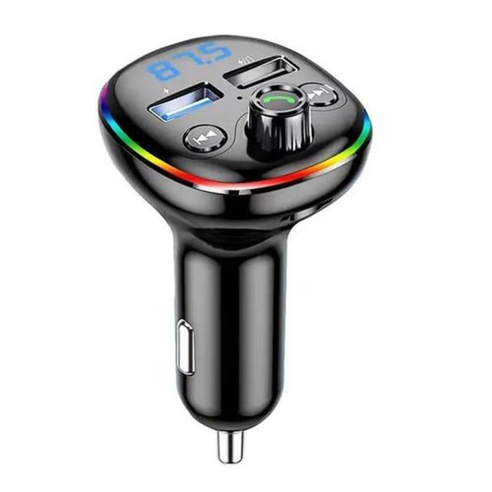 Chargeur de voiture - Recrsi - Transmetteur FM - Bluetooth 5.0 - 2 ports USB - Microphone antibruit
