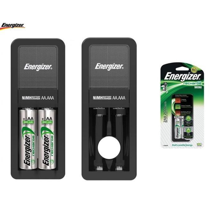 Energizer Super chargeur ultra compact pour AA et AAA batterie ( +2 piles AA, 2000mAh)