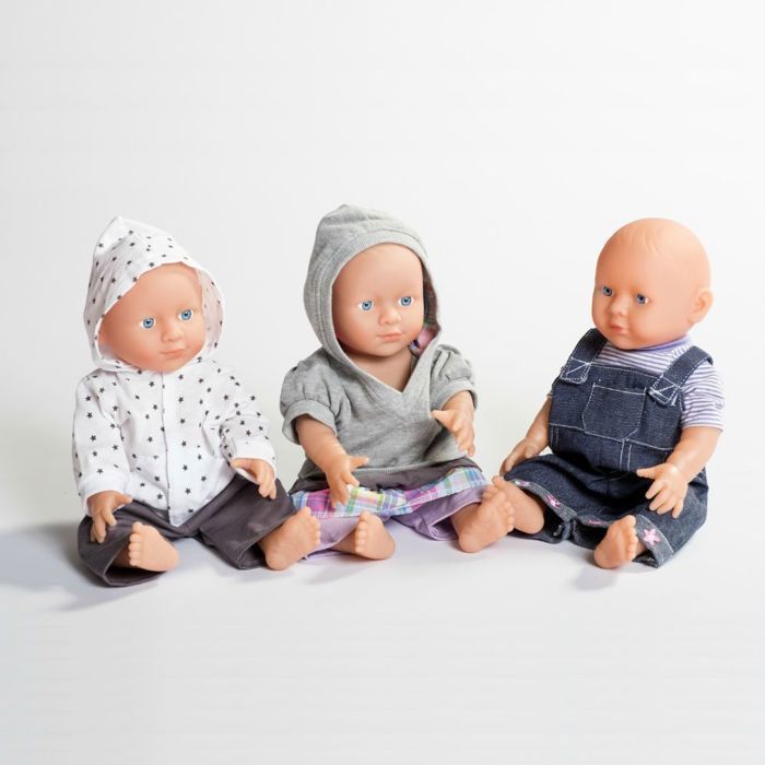 Tenues pour poupées - LAP - Lot de 3 - Mixte - Jusqu'à 42 cm - Lavable en machine