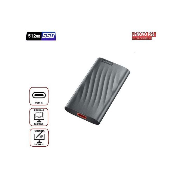 Lenovo Disque Dur externe 512TB/To SSD 512GB vitesse 550Mo/s USB 3.2gen2