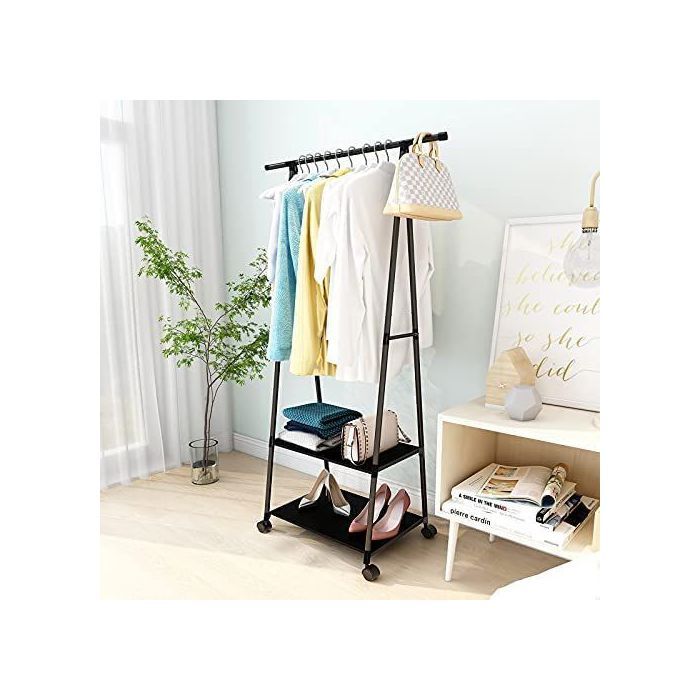 Cintre sur pied pour vêtements, chambre à coucher, armoire, rangement, roues,