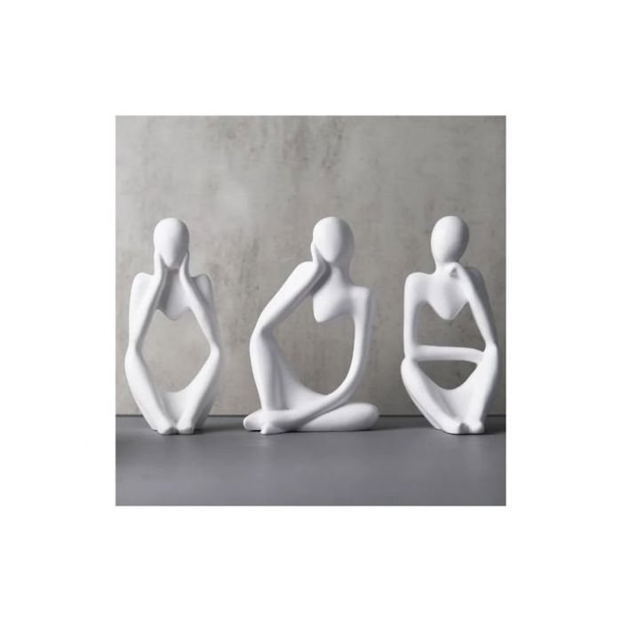 Statue - Non spécifié - Penseur - Céramique - Jesmonite - 3 poses modernes